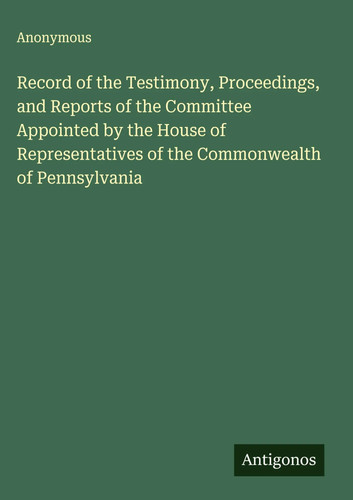 Anonymous record of - record, the