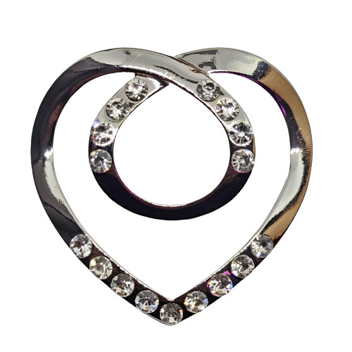 Schal ring herz - ring, clip