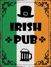 Holzschild 40x30 cm Irish Pub