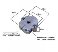 Kurbelgetriebe Schneckengetriebe 4:1 6:1 AB Rolladen Getriebe Rollladen