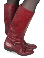 Damenstiefel Lederstiefel Leder Vintage Elegant Stiefel Aigner 39