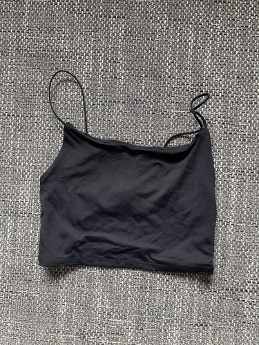 Top crop oberteil schwarz - top,