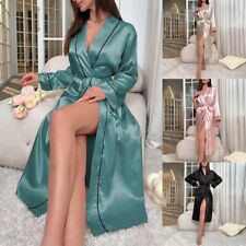 Damen Satin Bademantel Kimono