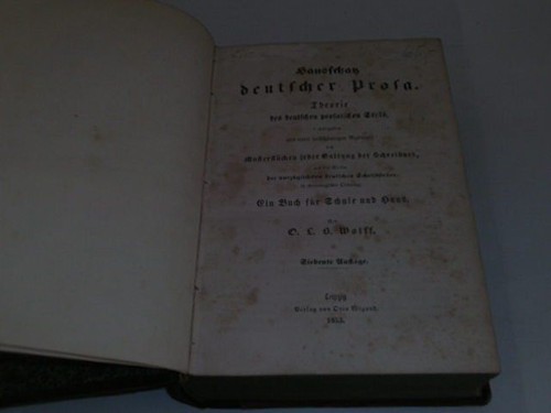 Wolff b hausschatz - wolff,, o.
