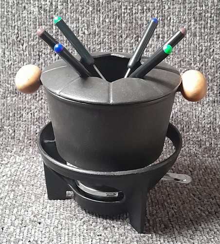 Fondue set gusseisen l - fondue,