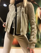 Edle kurze Ziegen Lederjacke Gr.XS/34 Diesel black Gold Label Stehkragen neuw.