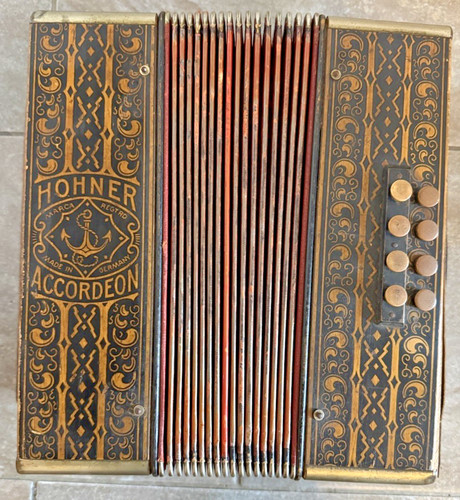Antik hohner knopfakkordeon - hohner,