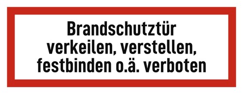 Brandschutztür verkeilen