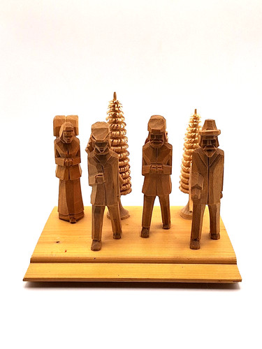 Handgeschnitzte figurengruppe - handgeschnitzte,