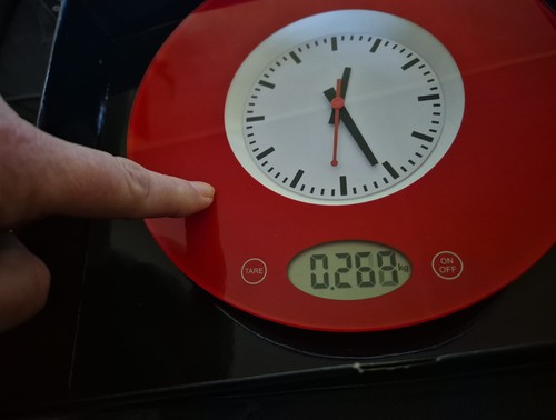 Uhr mit küchenwaage neu - uhr,