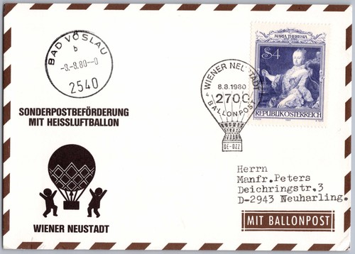 österreich ballonpost wiener - Österreich,