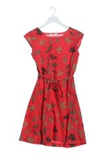 SKUNKFUNK A-Linien Kleid Damen Kleid Gr. DE 36 braun-schwarz-hellrot Casual-Look