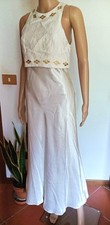 Langes Kleid Vintage 60er Jahre Farbe Creme Anlass Elegant Party Hochzeit