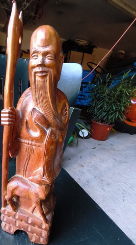 Chinesische holzskulptur figur - chinesische,