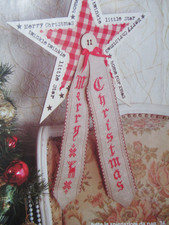 Stickvorlagen "Schleifen Merry Christmas mit Rentieren"  3 Kreuzstich-Motive