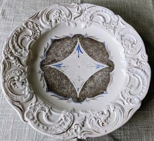 Großer Prunkteller Ätzgold Altenburg Unger & Schilde Roschütz um 1930 - 40