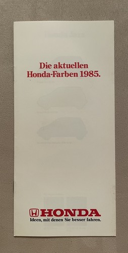 Prospekt farbkarte honda 1985 - prospekt,