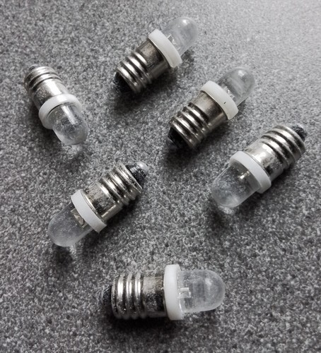 Weiße led birnen e10 - 6v,