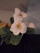 Künstliche Orchidee im Blumentopf 25 cm hoch rosafarben