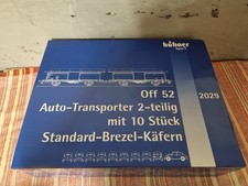 Hübner Spur 1 2229-1-3-1 Off 52 Auto-Transporter 2-teilig + 10 VW Käfer Märklin