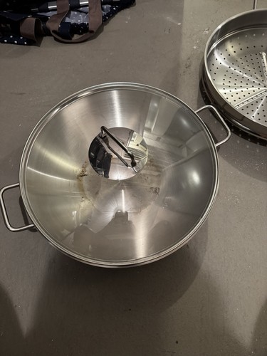 Edelstahl wok pfanne - edelstahl,
