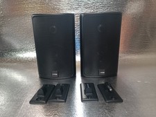 2x Neuwertig Canton Plus X 2-Wege Lausprecher Boxen Passiv Schwarz + Wandmontage