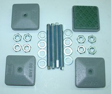 4 Maschinenfüße NEU 60x60 M10x100 grau Fräsmaschine/Drehmaschine