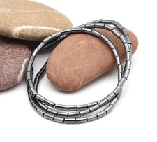 Hämatit Perlen Röhrchen 4x2mm Tube Stäbchen Spacer Hämatitperlen Auswahl