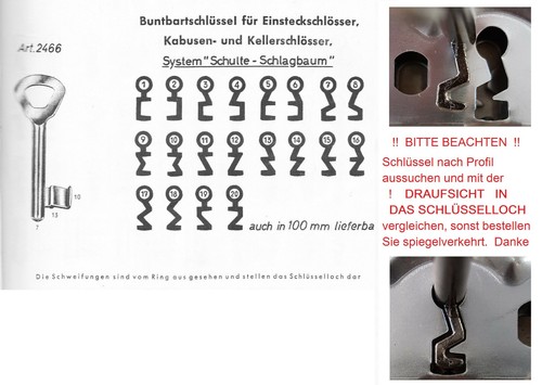 Buntbartschlüssel 1 20 - , nr.