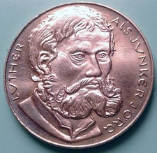 DDR Medaille 26,5mm Luther als Junker Jörg 1967