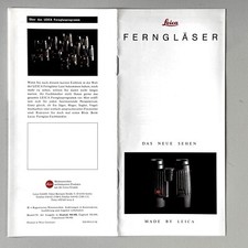  LEITZ LEICA Broschüre Fernglas Ferngläser aus 1989 8x20 10x25 