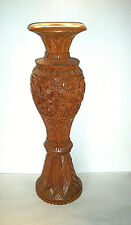 Dekor-Bodenvase, Holz, Handarbeit, 50 cm hoch, Einzelstück a. d.1950ern, Rarität