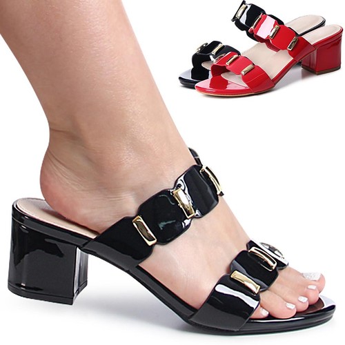Damenschuhe lack pantoletten - lack,
