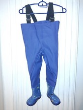 Kinder Wathose Matschhose Regenhose Anglerhose m. Stiefel - Gr. 22/23 NEU