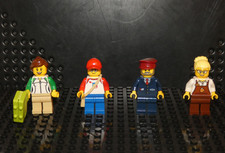 Lego Eisenbahn, Zug Figuren SCHAFFNER + PASSAGIERE aus Set  60197