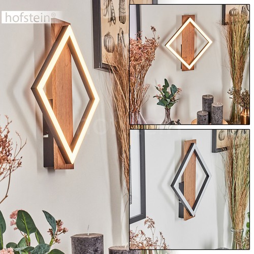 Led wand lampe - led, holzoptik