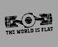 WORLD IS FLAT Auto Aufkleber Sticker Decal Boxermotor Fun Youngtimer Tuning