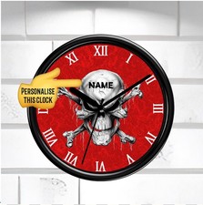 Totenkopf wanduhr - totenkopf,