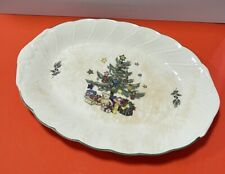 Sammlungsauflösung Gebäck Teller Nikko Niko Japan Happy Holidays Vintage Oval