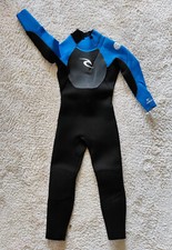 Rip Curl Omega 3/2 Kinder Neopren Wetsuit J8 Schwarz Blau – Sehr guter Zustand