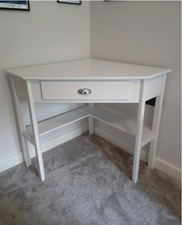 Eck Computer Schreibtisch Home Office Arbeitsplatz Kompakt Regal Schublade Arbeitszimmer PC Tisch