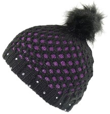 Bommelmütze mit Strassteinen