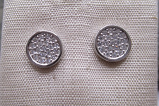 Alltag Ohrstecker 925 Sterlingsilber rhodiniert rund CZ Zirkonia weiß DM 8 mm