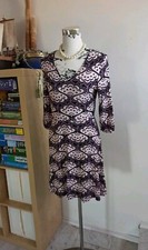 Retro Kleid TU Gr. M 38 40 Festival Party 70er A-Linie Jersey Sweatshirtstoff