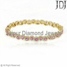 Natürlich Rosa Saphir Armreif