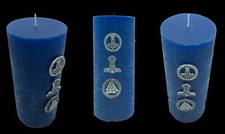 Kerze Deko Kerzenpin Jul Tischdekoration Valknut ThorshammerRunen Pin KR5-6