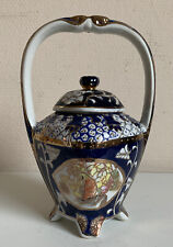 Deckeldose Bonboniere mit Henkel handgefertigt Stempel gemarkt Royal Satsuma