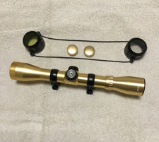 Zielfernrohr 4 x 32 mit Halterung Gold ca. 28 cm lang 