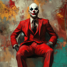 Transparent 18x18 clown in