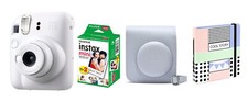 Fuji Instax Mini 12 Clay White Weiß inkl Tasche + Film 20 Aufnahmen + Album